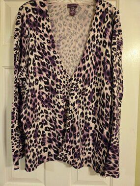 Beverly Drive animal print cardigan